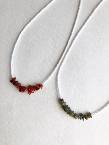 Coral necklace ( rojo viejo)